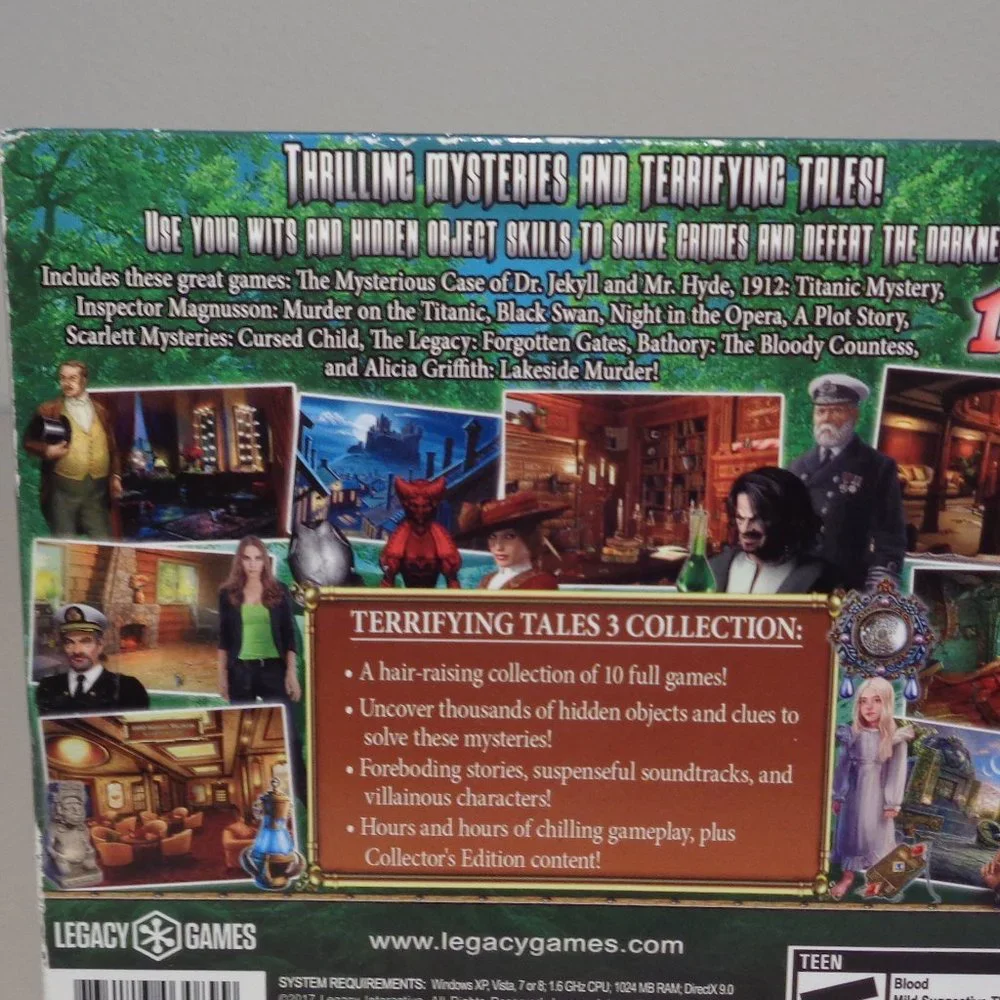 TERRIFYING TALES 3 / 10 Game Mega Pack New PC DVD-ROM Video Game
